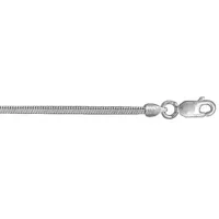 bracelet en argent chaîne maille serpentines carrées - largeur 1,8mm et longueur 18cm