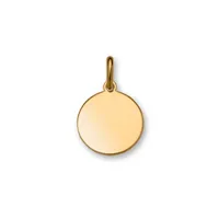 pendentif en plaqué or médaille à graver petit modèle diamètre 15mm - plaque fine