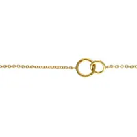 bracelet en plaqué or chaîne avec 2 petits anneaux de taille différente entrelacés - longueur 16cm + 2cm de rallonge