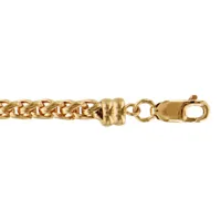 bracelet en plaqué or chaîne maille palmier largeur 5mm et longueur 19cm