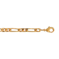 bracelet en plaqué or chaîne maille figaro 1+2 largeur 4mm et longueur 18cm