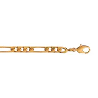 bracelet en plaqué or chaîne maille figaro 1+3 largeur 4mm et longueur 18cm
