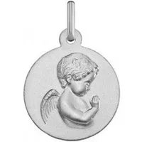 médaille argyor 1b603419m h1.6 cm - or blanc