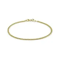 carissima gold bracelet maille gourmette or jaune 9 carat 375/1000 24 cm 1.23.0185 pour femme