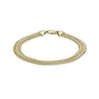carissima gold bracelet maille gourmette or jaune 9 carat 375/1000 19 cm 1.23.5842 pour femme