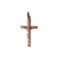 pendentif 30x18mmor rose 9ct - 375/1000 crucifix