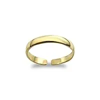 jewelco london bague d'orteil en or jaune massif 9 carats pour femme 2,5 mm, d, or jaune, aucune pierre précieuse