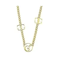 guess - ubn90802 - collier femme - acier jaune - chaîne maille gourmette - motifs double g et guess