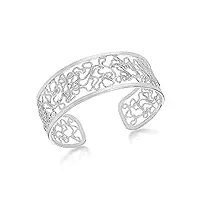 tuscany silver fine necklace bracelet anklet argent 925/1000 ronde 7 centimeters pour femme