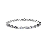 bijoux schmidt-charme bracelet tanzanite rhodium plaqué argent, 20 rubis