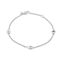orphelia - tr-005/1 - bracelet femme - or blanc 750/1000 (18 carats) 4 gr - diamant 0.3 cts - 19 cm