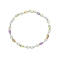 naava - pbc02770y/multi - bracelet femme - or jaune 9 cts 4.4 gr - diamants