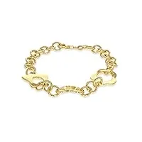 tuscany silver fine necklace bracelet anklet 9 carats 375/1000 plaqué or 19 centimeters pour femme
