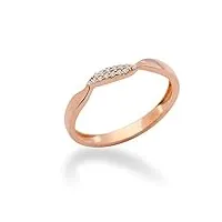miore - mf9011rro - bague femme - or rose 375/1000 (9 carats) 1.5 gr - diamant - t 54