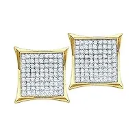 dazzlingrock collection pour femme 1/2 carat diamant micro pave boucles d'oreilles