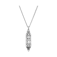 collier avec pendentif mezouza en argent sterling 925 36 x 9 mm, bijoux cadeaux pour femmes, métal