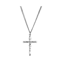 collier avec pendentif crucifix en argent sterling 925 34 x 24 mm