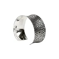 silbermoos bracelet femme bracelet rigide noirci concave massif optique cuir de raie argent sterling 925