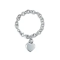 bling jewelry bracelet breloques en forme de cœur pour femmes ados en argent sterling 925 fait en italie personnalisable