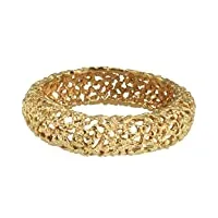 skielka designschmuck bracelet jonc en argent sterling 925 plaqué or motif pépites d'orfèvre