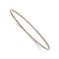 bracelet jonc empilable en or rose 14 carats 1,5 mm