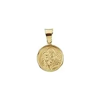 collier avec pendentif médaille religieuse saint joseph en or jaune 18 carats 13 mm bijoux cadeaux pour femme, métal