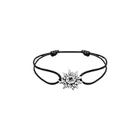 elli bracelet dames edelweiss costume traditionnel avec cristaux en argent sterling 925