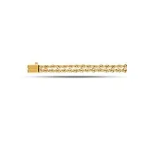 jewelryaffairs double bracelet en chaîne torsadée en or jaune 14 k – 5 mm – largeur : 17,8 cm 20,3 cm longueur