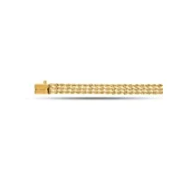 jewelryaffairs bracelet triple chaîne en or jaune 14 carats largeur 4,5 mm longueur 17,8 cm, 8 inches, or jaune,