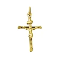 collier et pendentif croix en or 9ct offert dans un écrin