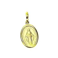 pendentif « notre-dame-de-lourdes » en or jaune 18 carats