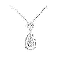 naava - dp1408w - collier femme - or blanc 375/1000 (9 cts) 0.8 gr - diamant