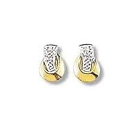 sf bijoux - boucles d'oreilles or jaune et diamant (0,02 carat)