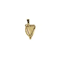 celtic desire jewellery pendentif harpe irlandaise en or jaune 9 carats