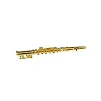 miniblings flute broche flûtiste plaqué musique flûte traversière + boîte - main bijoux mode i pin button pins