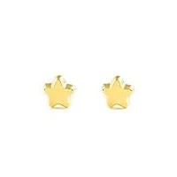 boucles d'oreilles enfant étoile - or jaune 750/1000 (18 carats)