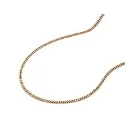 chaîne collier gourmette chaîne 585 or rouge 14 cts collier pendentif longueur 45 cm largeur 1 mm poids 1,77 g