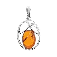 nature d'ambre - pendentif seul (sans chaîne) - argent 925 - ambre - 31610231rh