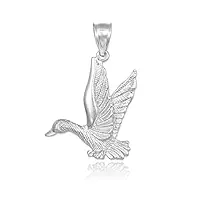 collier pendentif - 10 ct or blanc 471/1000 flying duck collier pendentif (vient avec une chaîne de 45 cm)