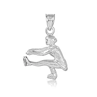 joyara collier pendentif - 10 ct 471/1000 skater or collier pendentif blanc ice (vient avec une chaîne de 45 cm)