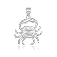 joyara collier pendentif - - 14 ct or blanc 585/1000 crabe charm