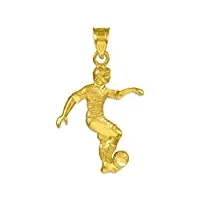 collier pendentif - - 14 ct 585/1000 sport or football joueur charm