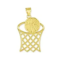 joyara collier pendentif - - 14 ct 585/1000 panier de basket or sport