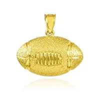collier pendentif - - 14 ct or 585/1000 football sport