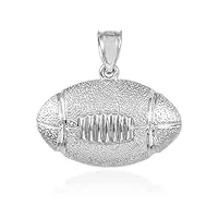 collier pendentif - 10 ct or blanc 471/1000 football sport collier pendentif (vient avec une chaîne de 45 cm)