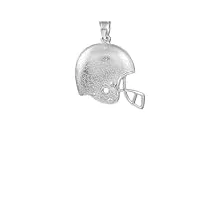 joyara collier pendentif - 10 ct 471/1000 sport casque et blanc collier pendentif en or football (vient avec une chaîne de 45 cm)