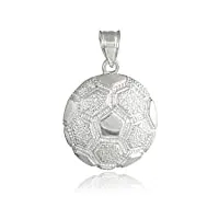 joyara collier pendentif - - 14 ct or blanc 585/1000 football sport