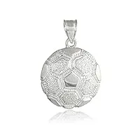 collier pendentif - 10 ct or blanc 471/1000 football sport collier pendentif (vient avec une chaîne de 45 cm)