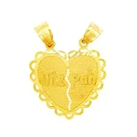 collier pendentif - - 14 ct 585/1000 charm juive - or mitspa juive