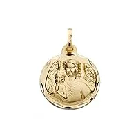 inmaculada romero ir médaille pendentif 16 mm en or 18 carats ange gardien. [aa0602]